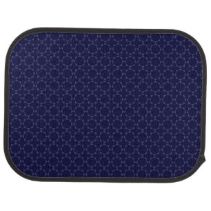 Dark Blue Islamic Geometric Pattern Car Floor Mat