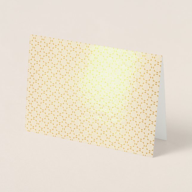 Dark Blue Islamic Geometric Pattern Foil Card (Front)