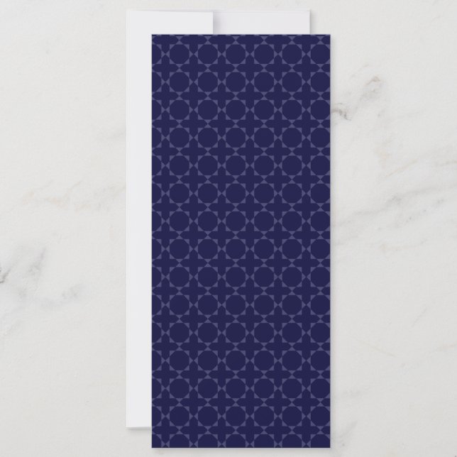 Dark Blue Islamic Geometric Pattern Invitation (Front)