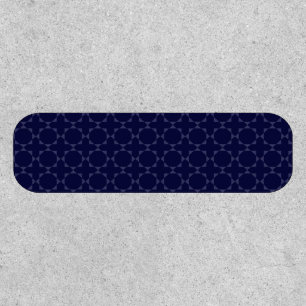 Dark Blue Islamic Geometric Pattern Patch