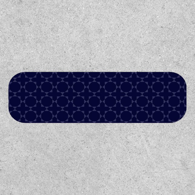 Dark Blue Islamic Geometric Pattern Patch (Front)