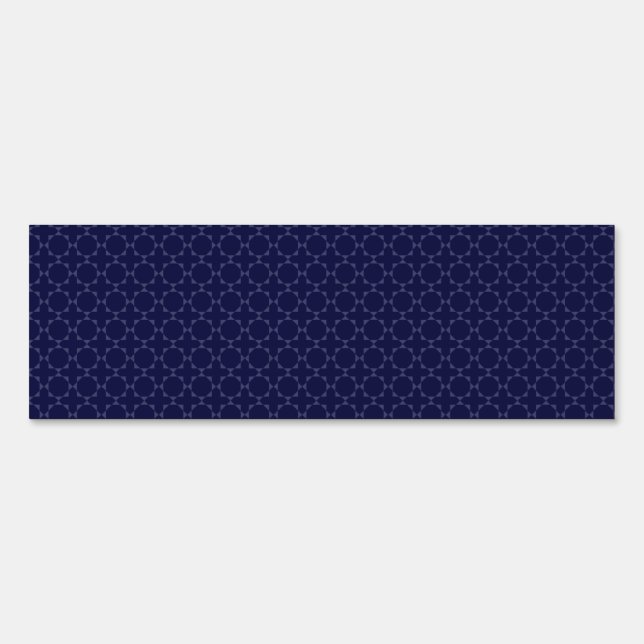 Dark Blue Islamic Geometric Pattern Sign (Front)