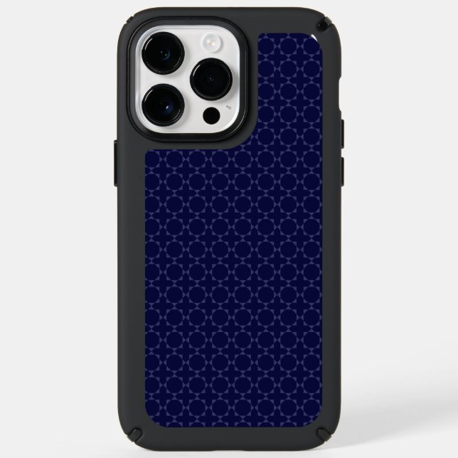 Dark Blue Islamic Geometric Pattern Speck iPhone Case (Front)