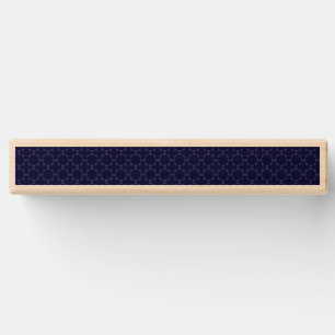 Dark Blue Islamic Geometric Pattern Topple Tower