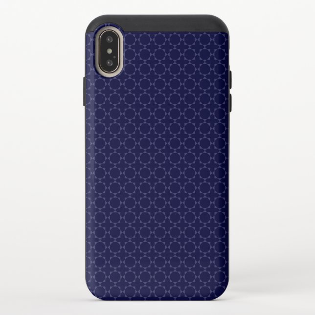Dark Blue Islamic Geometric Pattern Uncommon iPhone Case (Back)