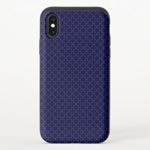 Dark Blue Islamic Geometric Pattern iPhone X Slider Case