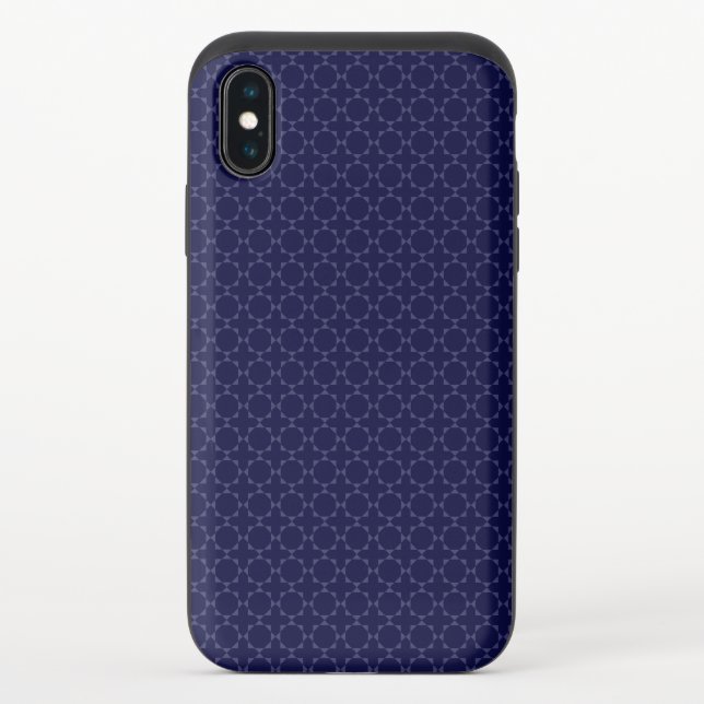 Dark Blue Islamic Geometric Pattern Uncommon iPhone Case (Back)