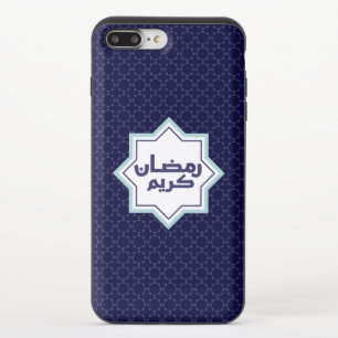 Dark Blue Islamic Geometric Pattern iPhone 8/7 Plus Slider Case