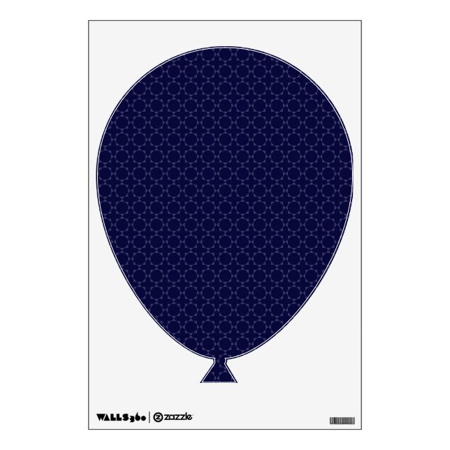 Dark Blue Islamic Geometric Pattern Wall Decal (Front)