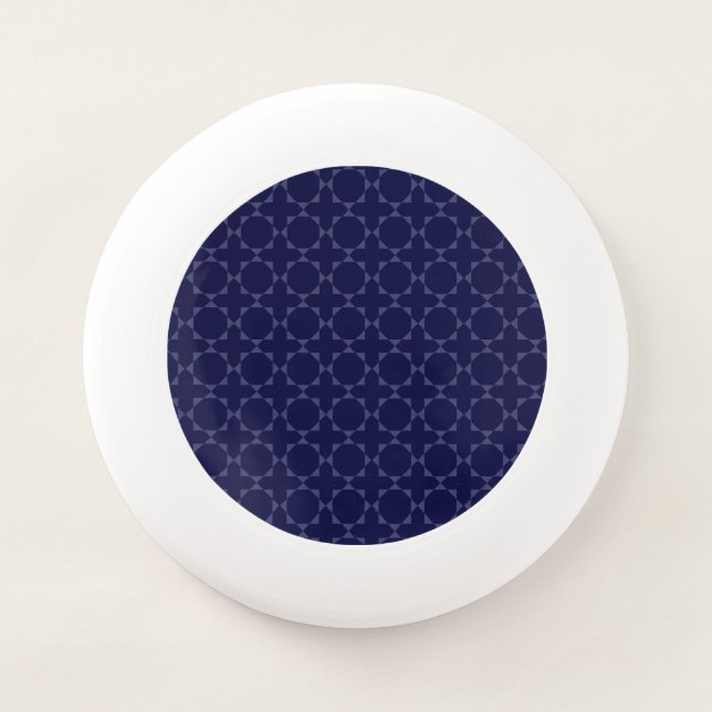 Dark Blue Islamic Geometric Pattern Wham-O Frisbee (Front)
