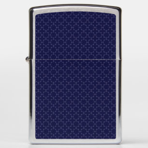 Dark Blue Islamic Geometric Pattern Zippo Lighter