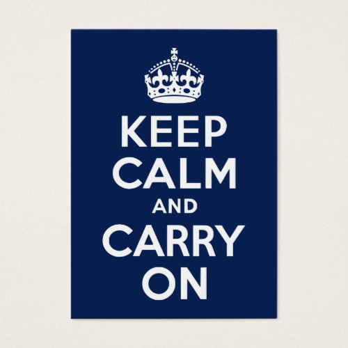 Dark Blue Keep Calm and Carry On