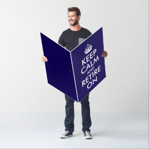 Dark Blue Keep Calm and Retire On Card