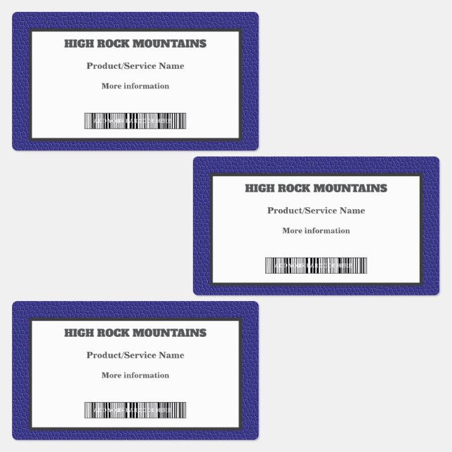 Dark Blue Leather Safe Brand Labels (Group)