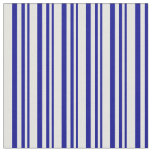 [ Thumbnail: Dark Blue & Light Cyan Lined Pattern Fabric ]