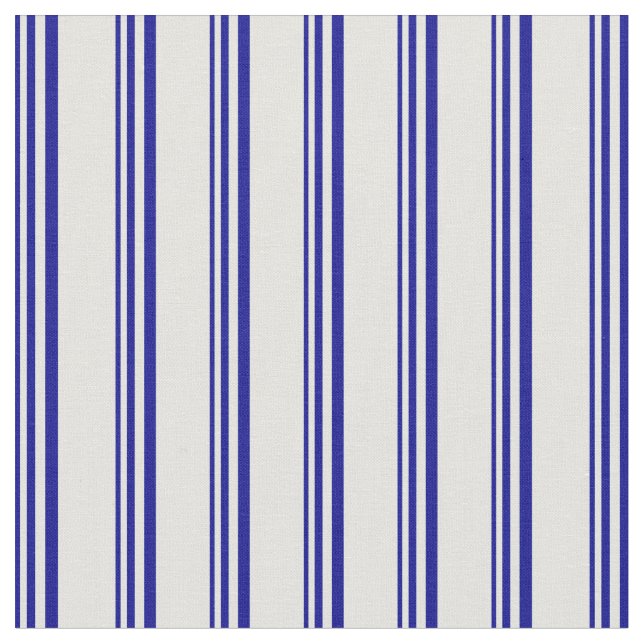 Dark Blue & Light Cyan Pattern Fabric (Close Up)