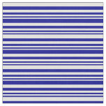 Dark Blue &amp; Light Cyan Striped Pattern Fabric