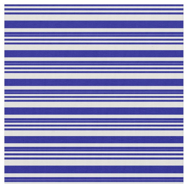 Dark Blue & Light Cyan Stripes/Lines Pattern Fabric (Close Up)