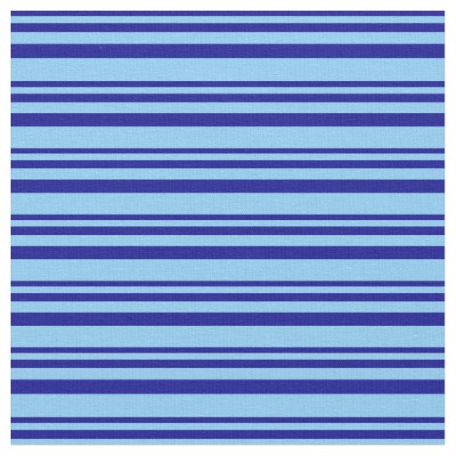 Dark Blue & Light Sky Blue Lines Fabric