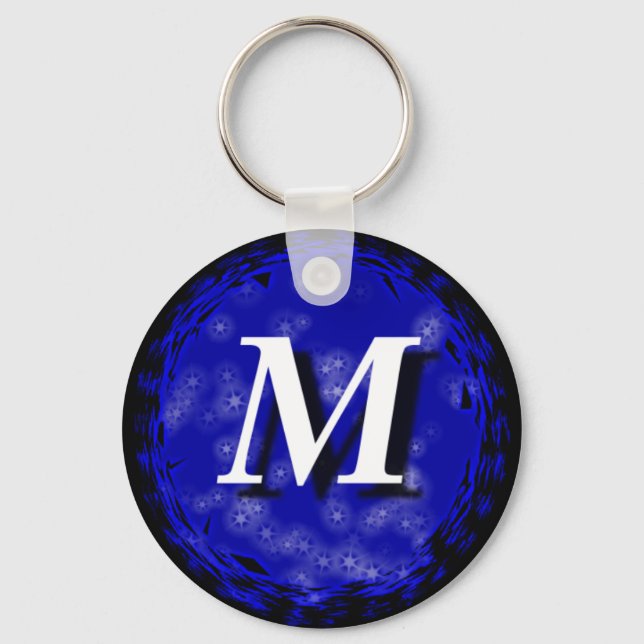 Dark Blue M Keychain (Front)