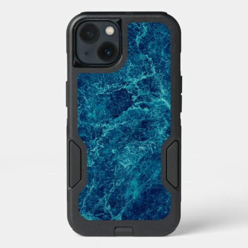Dark blue marble texture iPhone 13 case