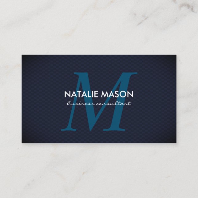 Dark Blue Mesh Business Card (Front)