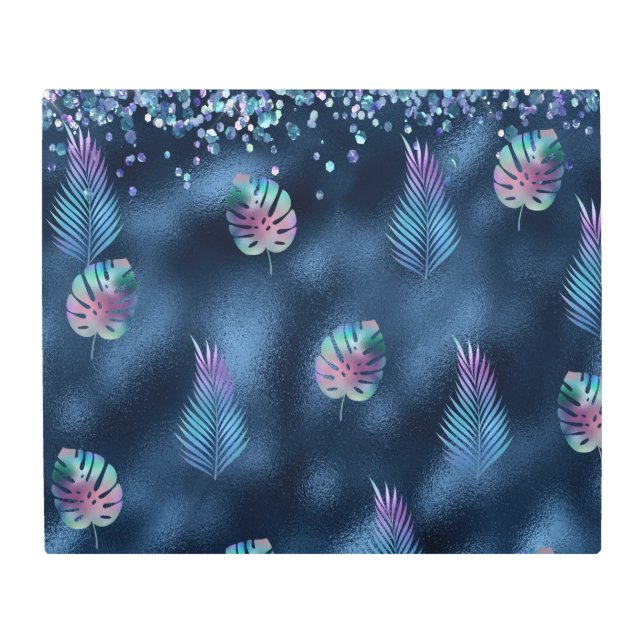 Dark Blue Metal Wall Art (Front)