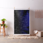 Dark Blue Midnight Galaxy Space Stars and Branches Fabric