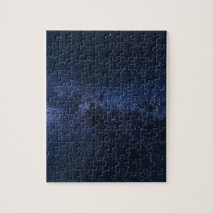 Dark Blue Milky Way Universe Stars Pattern Jigsaw Puzzle