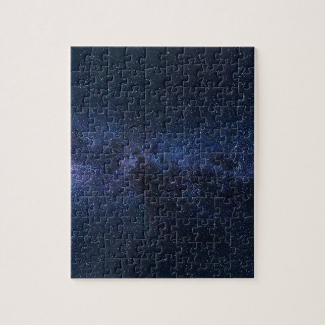 Dark Blue Milky Way Universe Stars Pattern Jigsaw Puzzle (Vertical)