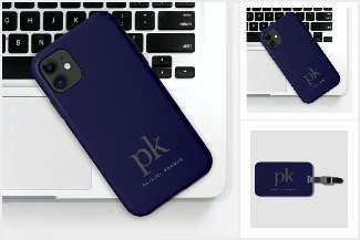 Dark Blue   Minimalist Two Letter Monogram