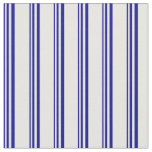 Dark Blue &amp; Mint Cream Stripes Pattern Fabric