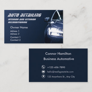 Dark Blue Modern Business Card