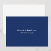 Dark Blue Modern Minimalist Simple Serif Font (Front/Back)