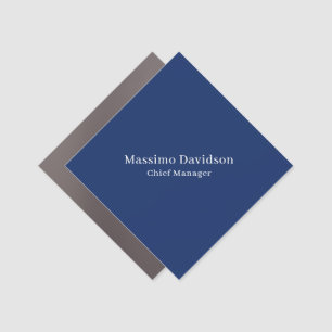 Dark Blue Modern Minimalist Simple Serif Font Car Magnet
