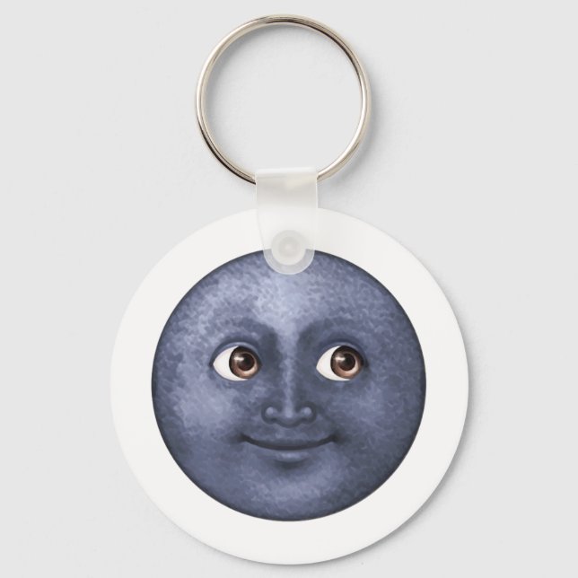 Dark Blue Moon - Emoji Keychain (Front)