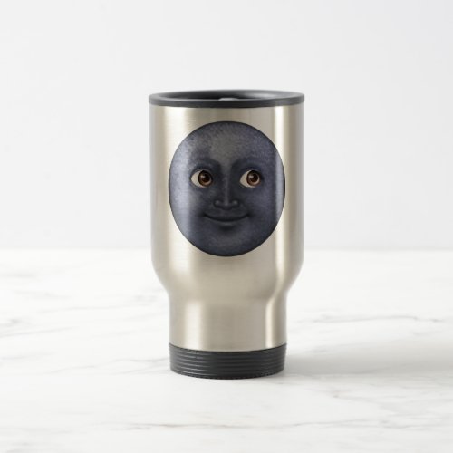 Dark Blue Moon _ Emoji Travel Mug