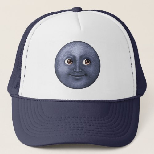 Dark Blue Moon _ Emoji Trucker Hat