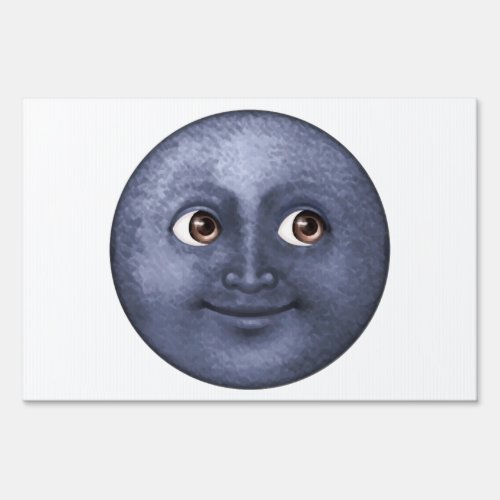 Dark Blue Moon _ Emoji Yard Sign