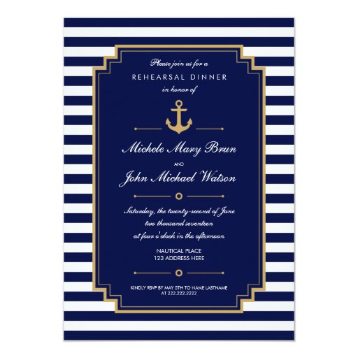 Nautical Rehearsal Dinner Invitations 9