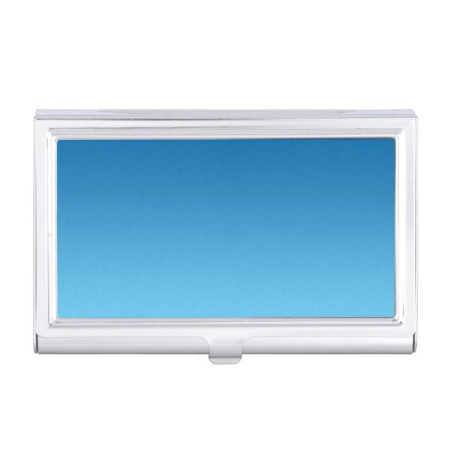 Dark Blue Ombre Business Card Holder (Front)