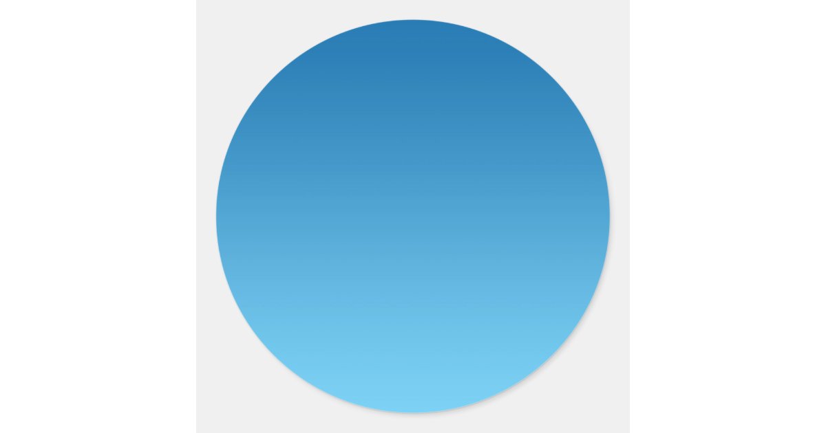 Dark Blue Ombre Classic Round Sticker | Zazzle