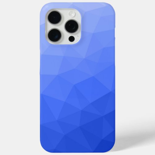 Dark blue ombre gradient geometric mesh pattern iPhone 15 pro max case