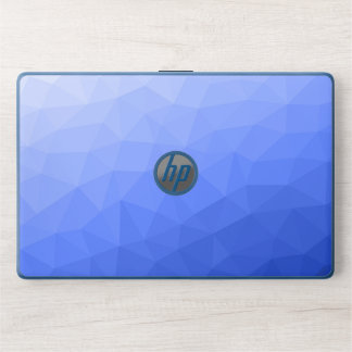 Dark blue ombre gradient geometric mesh pattern HP laptop skin