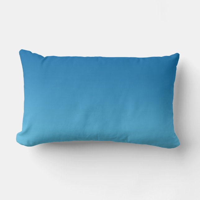 “Dark Blue Ombre” Lumbar Pillow (Front)