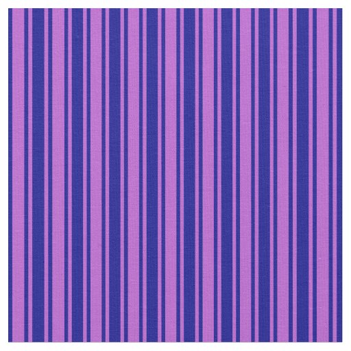 Dark Blue & Orchid Lined Pattern Fabric