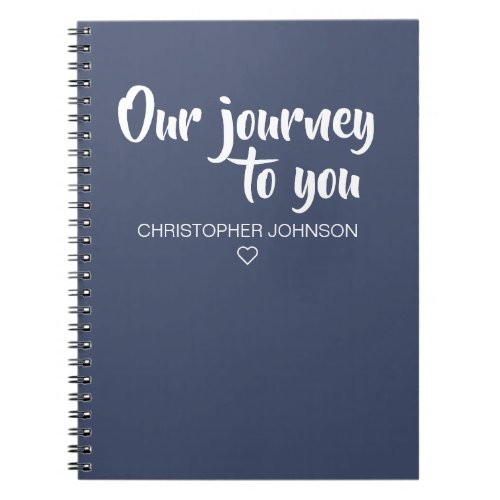 Dark Blue Our Journey to You Adoption Journal