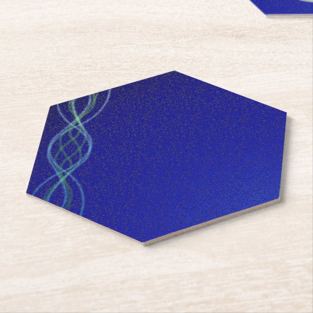 Dark Blue Paper Coaster (Angled)