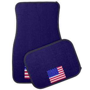 Dark blue patriotic car matts car floor mat