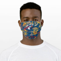 Dark Blue Pattern Adult Cloth Face Mask